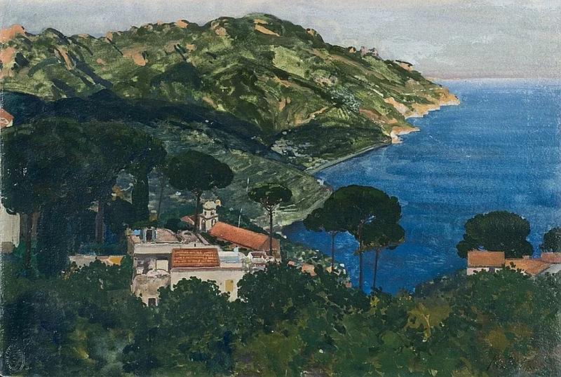 Veduta del Golfo di Maiori - minori, Amalfi, ripresa da Ravello, 1930